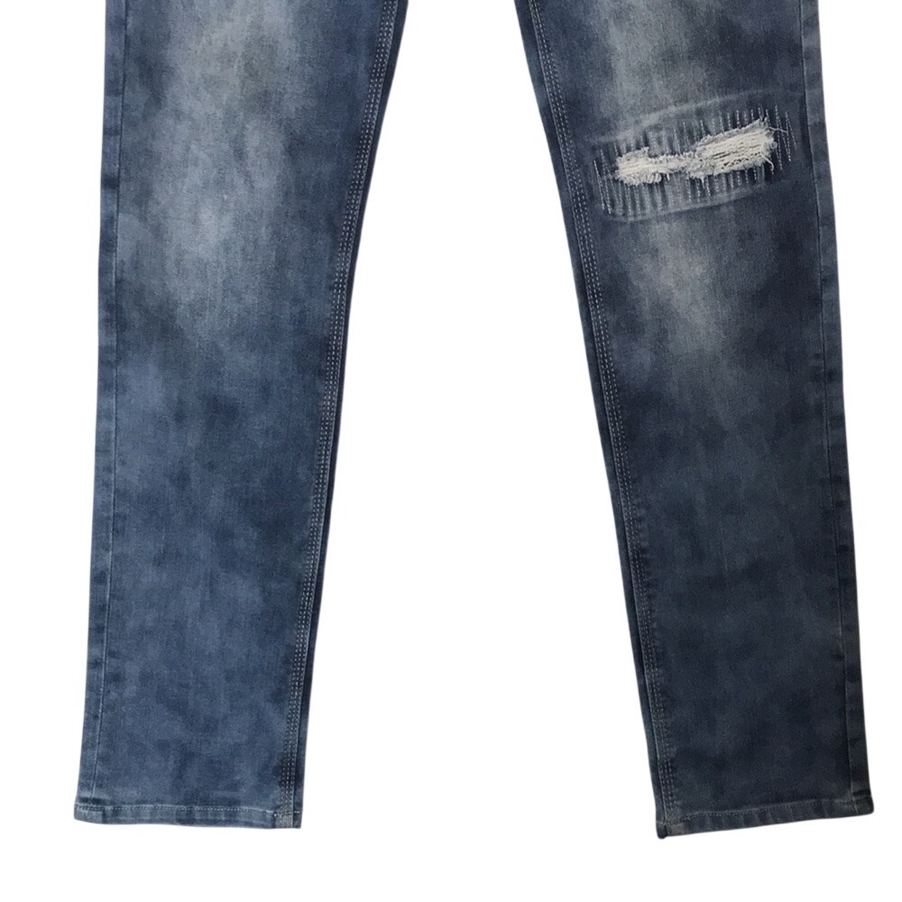 Diesel Jeans Kids Thanaz J US Skinny Distressed Denim Blue Size 14 - Picture 4 of 12